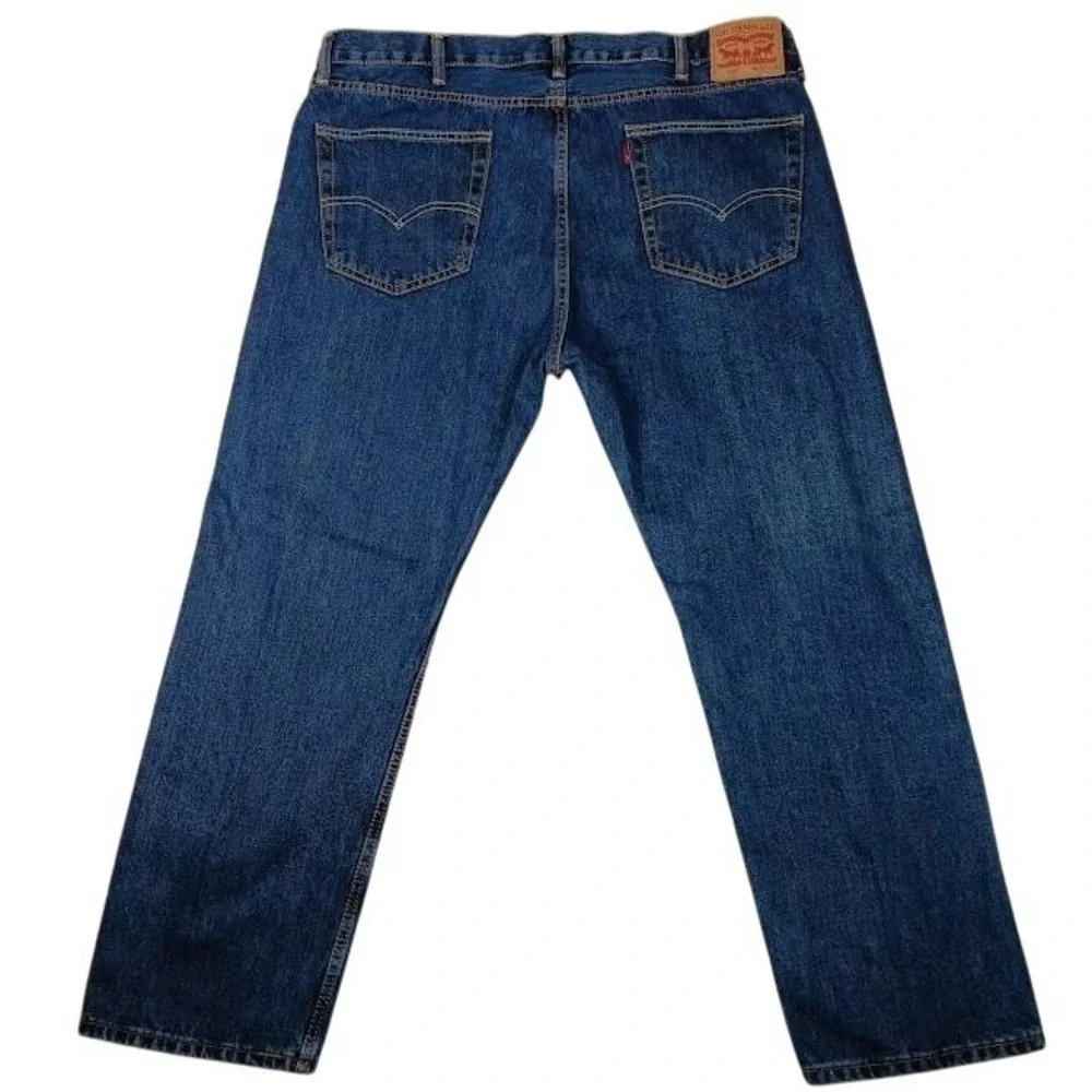 Levis 505 Jeans Mens 42x30 Blue Denim Straight Leg Classic Fit Medium Wash Pants